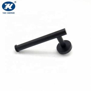 Porta rotolo di ricambio porta carta igienica bagno lungo opaco nero mezzo aperto - Product Image 6