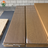 Panneau mural insonorisant en MDF haute densité, panneau acoustique décoratif en bois et polyester absorbant le son