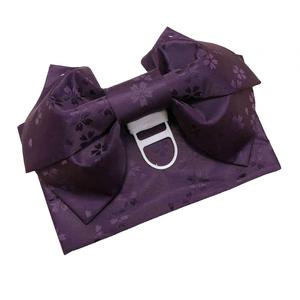 Cinturón Obi preatado clásico japonés para mujer, faja Kimono de algodón satinado de seda duradera, faja púrpura de manga corta para verano - Product Image 4