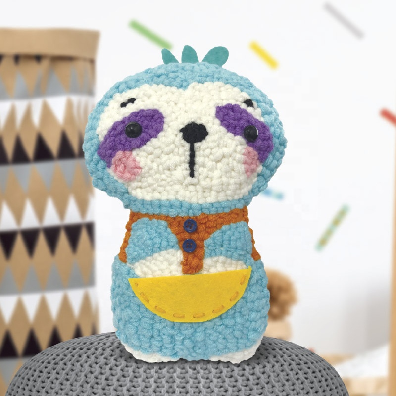 手作り ぬいぐるみ 新しいDIYあみぐるみナマケモノ クリエイティブなぬいぐるみ 布製