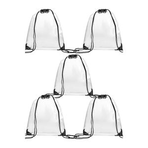 Custom Logo <b>Clear</b> Folding Drawstring <b>Backpack</b> Bag for Sport Travel - Product Image 4