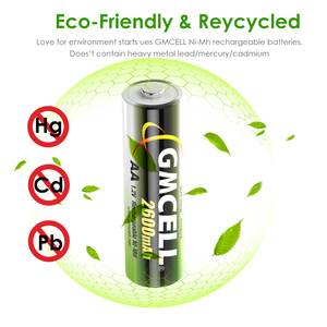 Piles rechargeables GMCELL <span class=keywords><strong>AA</strong></span> AAA NiMH 1.2V 2600mAh <span class=keywords><strong>AA</strong></span> 1800mAh AAA avec chargeur de batterie intelligent à 8 emplacements - Product Image 4