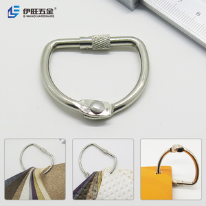 YIWANG Sản Xuất Thời Trang Sắt 1.5 Inch D Shape Carabiner Khóa Nhẫn Với Vít - Product Image 4