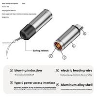 Briquet électrique avec câble USB-C pour iPhone 15, 16, tablettes – Sécurité, coupe-vent, avec allumeur sans flamme rechargeable