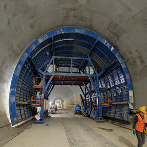 Professioneller Hydraulischer Tunnelwagen mit Nivelliersystem für Flache U-Bahn-Tunnelverkleidung - Product Image 1