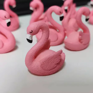 Miniatures élégantes de flamants roses pour décorations paysagères, petits oiseaux roses, ornements de bureau, accessoires de bricolage - Product Image 5