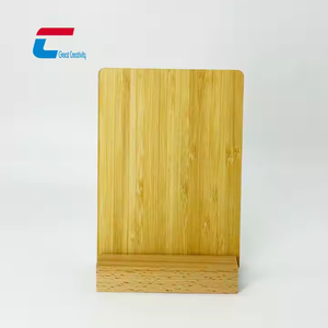 Innovador código <span class=keywords><strong>QR</strong></span> personalizado elegante café restaurante pantalla tallada menú Nfc etiqueta soporte de madera - Product Image 5