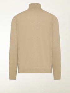 Cárdigan de Cachemira para <span class=keywords><strong>Hombre</strong></span>, Primavera-Verano, Color Beige, Manga Larga, Cierre Completo, <span class=keywords><strong>Cuello</strong></span> <span class=keywords><strong>Alto</strong></span> Simulado, Suéter Ligero de Lujo, OEM - Product Image 5