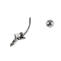 Piercing de nombril Freya Halloween 14G en acier inoxydable, bijoux de piercing pour femme, motif ange, toile d'araignée, hélix, sourcil