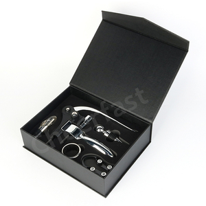 Ensemble d'<span class=keywords><strong>accessoires</strong></span> pour le vin, outils de bar, <span class=keywords><strong>coffret</strong></span> cadeau magnétique noir, <span class=keywords><strong>tire</strong></span>-<span class=keywords><strong>bouchon</strong></span> en alliage de zinc, ouvre-bouteille à <span class=keywords><strong>tire</strong></span>-<span class=keywords><strong>bouchon</strong></span> en forme de lapin - Product Image 1