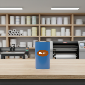 Thermal Transfer Ribbon Black Resin 55mm x 300m Ink Outside 1 Inch Core For Label Printing - Product Image 1