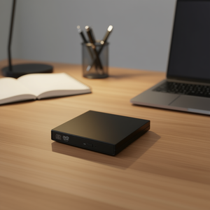 Lecteur de DVD/CD-ROM USB externe fin pour ordinateur portable avec chargement par plateau et prise en charge de la correction des erreurs, compatible avec la télévision, 110V électrique - Product Image 2