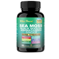 J19 16-en-1 Capsules de complexe d'algues marines WinsTown Soutien thyroïdien Supplément à base de plantes avec Iode Nigelle Ashwagandha Gingembre