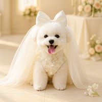 Ropa para Mascotas, Perros y Gatos, Falda Tutú, Vestido de Boda de Alta Gama para la Espalda y el Pecho, Colección para Todas las Estaciones