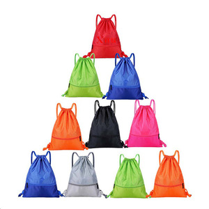 Tùy Chỉnh In Giá Rẻ <span class=keywords><strong>210T</strong></span> <span class=keywords><strong>Polyester</strong></span> Không Thấm Nước Mua Sắm Dây Kéo Ba Lô Thể Thao Du Lịch Dây Kéo Túi Với Zipper Pocket - Product Image 5