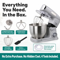 SOHEF Die Cast Stand Mixer 7L 1300W Planetary Mixing Gear Logam Kuat 0 6 Kecepatan Pulse LED Mangkuk Stainless Mixer Makanan Dapur