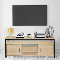 Wohnzimmerschränke Moderne TV-Ständer Holz-Ecktisch TV-Konsole Aufbewahrungstisch für Fernseher