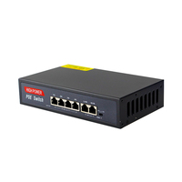 Switch PoE 15V/24V 1.6G 100M 4 Port dan 2 LAN, Switch PoE Industri 4 Port