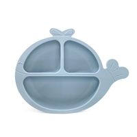 Silicone de qualité alimentaire pour enfants-quatre ventouses puissantes, parfaites pour les repas en libre-service pour enfants.