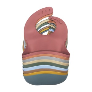 Grande morbido impermeabile per uso alimentare personalizzato forniture per l'alimentazione del bambino prodotti lavabili bavaglini semplici in Silicone solido - Product Image 2