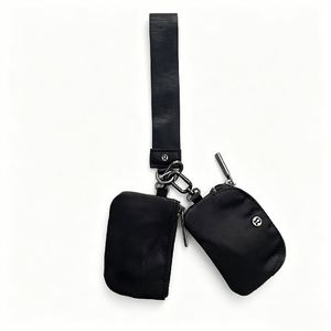 X418-1 2025 Custom Detachable Dual Pouch Wristlet Keychain Card Holder Bracelet Wallets Bag Wholesale Nylon Coin <b>Purse</b> Keychain - Product Image 3