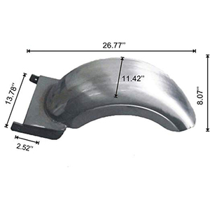 บังโคลนหน้า-หลังแบบสั้นสำหรับมอเตอร์ไซค์ ขนาด 27.5"x11" สำหรับ Harley Davidson Touring Softail Dyna Chopper - Product Image 4