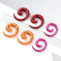 Tapers d'oreille en acrylique en spirale, plugs, tunnels de crâne, dilatateurs, calibres de dilatation, bijoux de piercing corporel unisexe, cadeau de mariage, fête