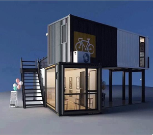 Maison en conteneur modulaire mobile, abri préfabriqué extensible pour chantier de construction, logement temporairerapide - Product Image 3