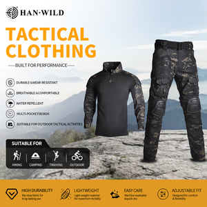 Ensemble uniforme tactique anti-déchirure personnalisé, vêtements de chasse et de chasse invisibles, t-shirt imperméable et pantalon tactique - Product Image 5