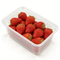 Boîtes à emporter en plastique transparent recyclables de qualité alimentaire sans BPA, avec couvercle à fermeture sécurisée, pour gâteaux, bonbons, noix, mousse