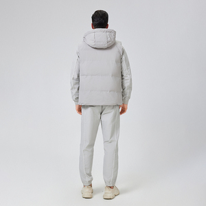 Tweny8 marque recommander Sport Gilets vers le bas <span class=keywords><strong>Gilet</strong></span> vestes capuche réglable poche zippée hommes <span class=keywords><strong>sans</strong></span> manches bouffante veste - Product Image 3