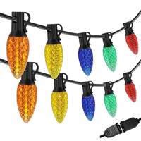 Guirlande lumineuse LED à facettes résistante aux intempéries, lampe à feston E27, décoration de jardin, restaurant, bistrot, Noël