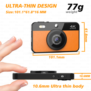 กล้องพกพาขนาดเท่าการ์ด ฟังก์ชั่น AI Wifi ถ่ายวิดีโอ 4K ภาพคมชัดระดับ 64MP สำหรับมือใหม่และการเดินทาง รับผลิตตามสั่งขายส่ง - Product Image 5