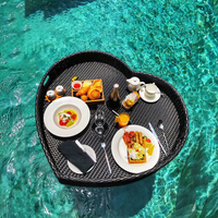TG Factory propose un plateau en rotin flottant au design moderne personnalisé pour les hôtels et les piscines de plage Plateau flottant pour piscine au prix d'usine