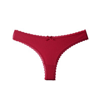 Culottes string tendance en dentelle avec nœud pour femme, nouveau modèle, vente chaude, douces, respirantes, prix de gros