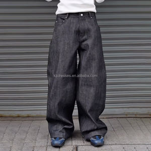 Jeans da Uomo Personalizzati in <span class=keywords><strong>Denim</strong></span> Cimosato Grezzo Giapponese di Cotone Vintage, Stile Streetwear Pesante con Ricami - Product Image 1