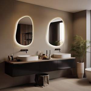 22x30 Zoll LED-Badezimmers piegel für die Wand, Antibes chlag spiegel für Badezimmer, 3 Farben und dimm bares Licht, horizontal/vertikal - Product Image 3