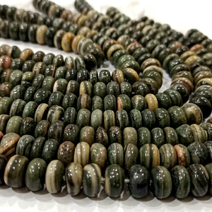 Cuentas Redondas Lisas de Jaspe Zebra Natural de 8 mm, Vendidas por Hilo de 8 Pulgadas de Largo - Product Image 1