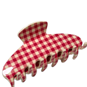 Pinces à cheveux en acrylique à carreaux vichy d'été Ume OEM (<span class=keywords><strong>style</strong></span> naturel) |   Écologique |   10 cm |   Certifié par l'usine |   <span class=keywords><strong>Coiffure</strong></span> quotidienne - Product Image 5