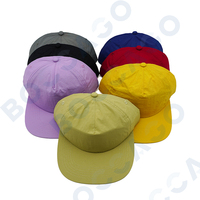 Casquette de baseball unie en nylon à séchage rapide, imperméable, à visière plate, 5 panneaux, légère, non structurée, style Dad Hat, avec logo personnalisé, pour l'extérieur