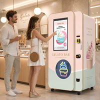 Machine distributrice automatique de crèmes glacées molles commerciale 100-120 coupes avec options de prises universelles