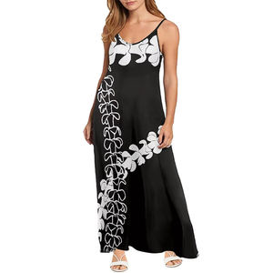 Vestido <span class=keywords><strong>Tropical</strong></span> para Mujer, MOQ Bajo, Ropa Hawaiana Personalizada para Resort, con Logotipo para <span class=keywords><strong>Boutique</strong></span>, Estilo Vacacional - Product Image 4