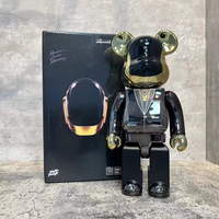 Vente en gros d'usine : Figurine de mode punk Bearbrick 400% en ABS, emballage en boîte couleur, objet de collection en plastique