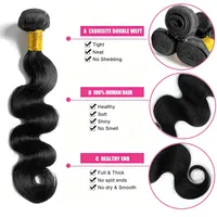 Extensions de cheveux naturels brésiliens Remy Body Wave en lots de 32 pouces, double trame, 3 offres pour femmes