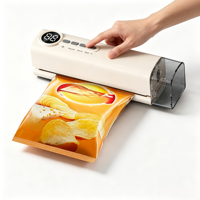 Machine de mise sous vide alimentaire portable avec gonfleur d'air et scellage thermique, écran LED pour le stockage des aliments en cuisine