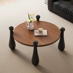 Mesa de Centro Moderna de Madera Sólida para Sala de Estar, Diseño Minimalista, Duradera, Fácil de Armar, Mueble para el Hogar - Product Image 4