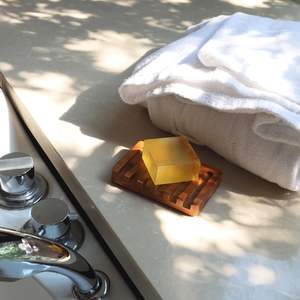 Porte-savon auto-drainant Yukmin par porte-savon en bois <span class=keywords><strong>de</strong></span> <span class=keywords><strong>teck</strong></span> économiseur <span class=keywords><strong>de</strong></span> savon pour douche baignoire éponges <span class=keywords><strong>de</strong></span> cuisine - Product Image 6