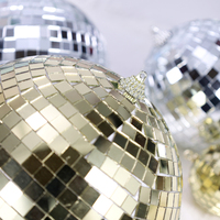Boule disco réfléchissante en mousse et verre, faite à la main, haute qualité, 10cm, 20cm, 30cm, rouge, noir, argent, or rose, fournitures de fête