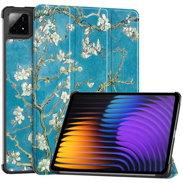 Tablet Case for Xiaomi Pad 7 Pro/Pad 7 P,Colour Printing Trifold Stand Leather Case Cover Protective