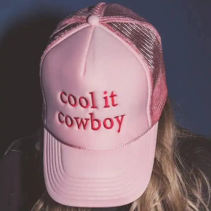 Custom Cool It Cowboy ricamo maglia camionista cappello ragazze americano popolare cappellino da Baseball cappelli da camionista all'aperto